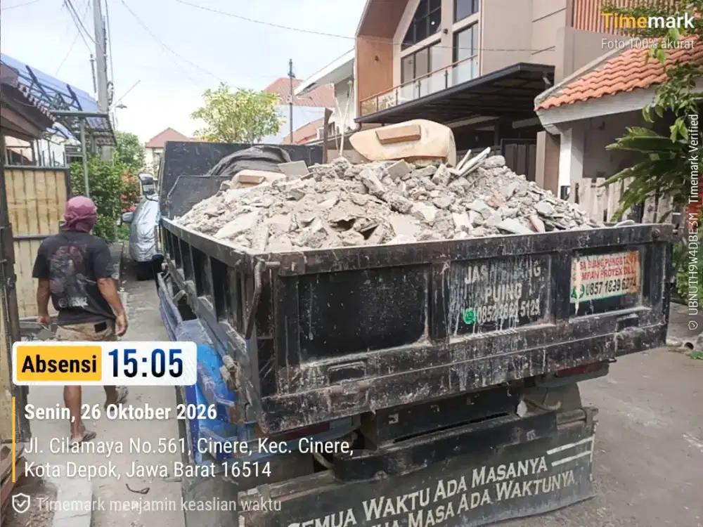 Jasa buang puing tanah urugan