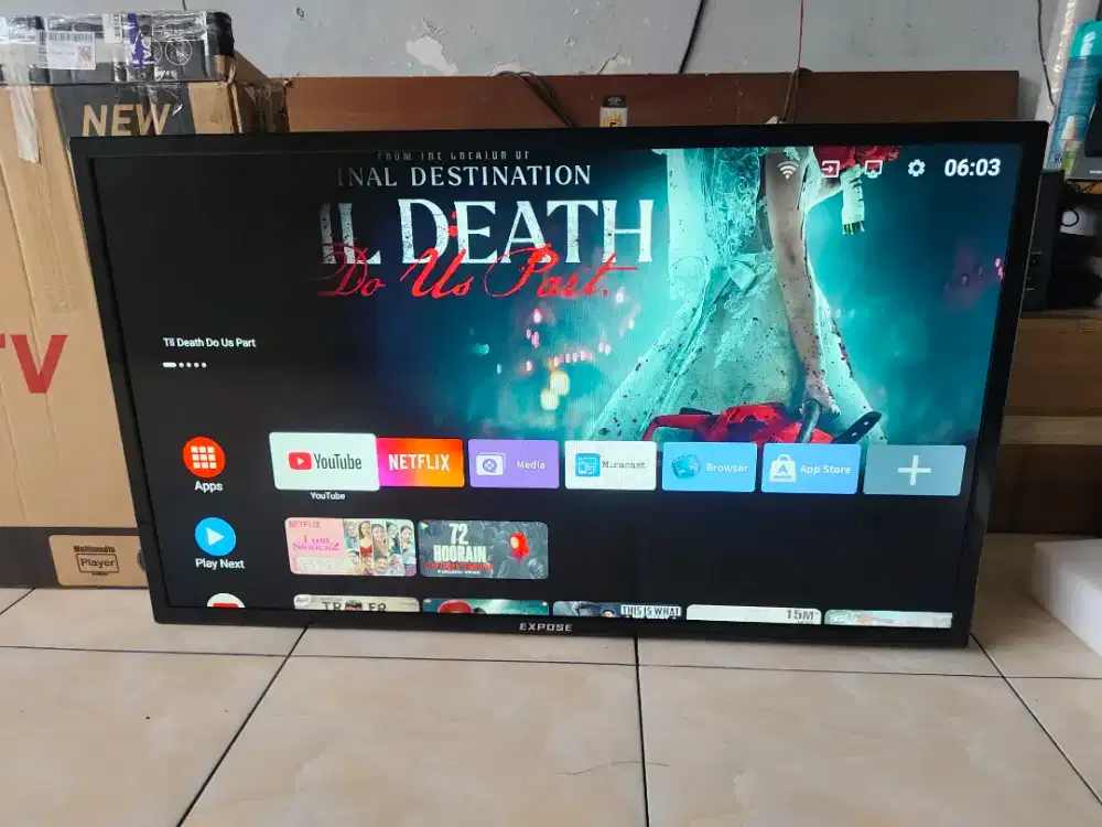 Jual tv led 42in merk expose smart