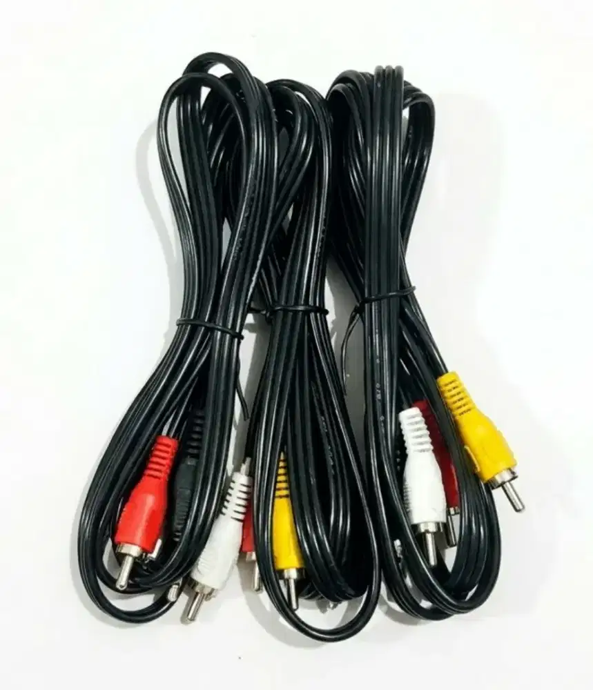 Kabel Audio Jack 3,5 mm To AV 3 RCA 1,2 Mtr