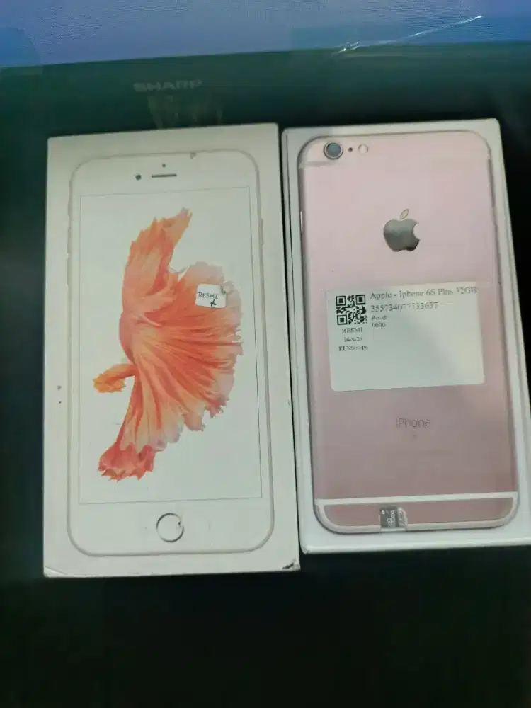 iPhone 6s Plus 32GB Fullset Ex iBox Minus LCD Renggang Samping Kanan