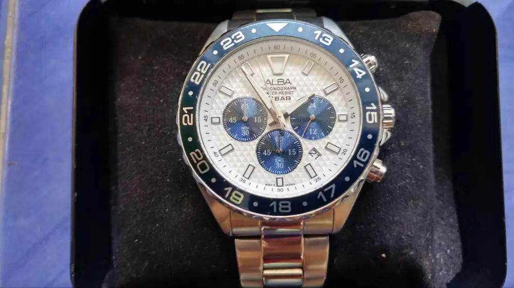 Alba AT 3909 Chronograph (PANDA BLUE)