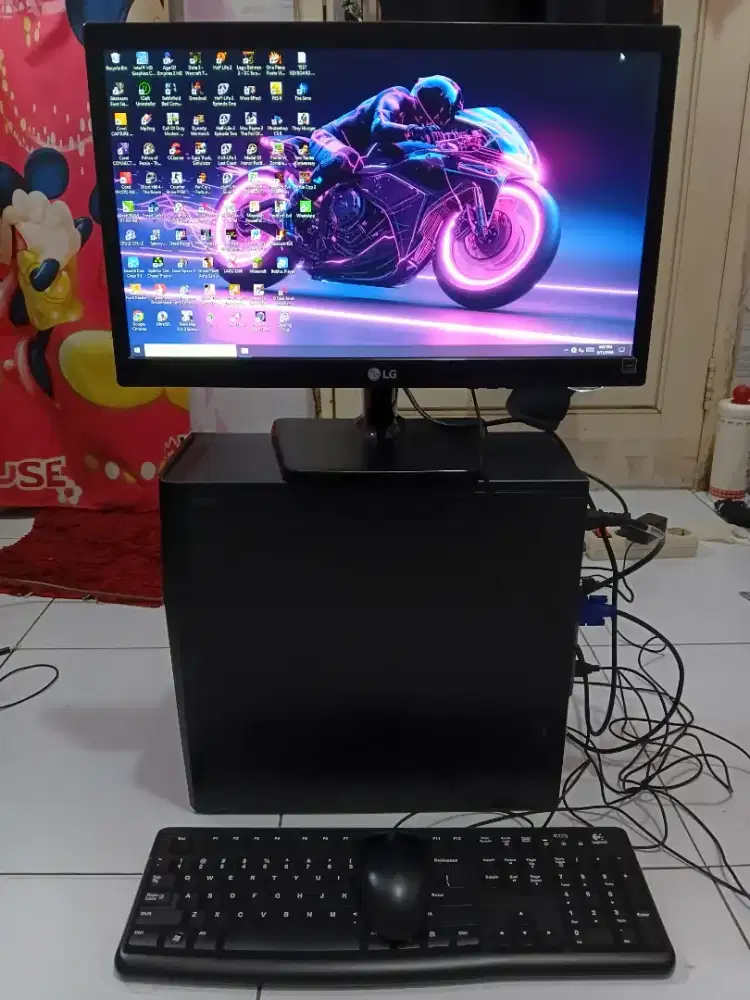 PC GAMING FULSET + LCD + RAM 8 GB + VGA 1 GB + HD 500 GB + GAMES APP