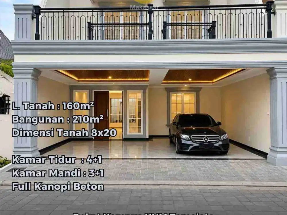 RUMAH CANTIK MODERN 8x20 Dekat PLN HERTASNING MAKASSAR