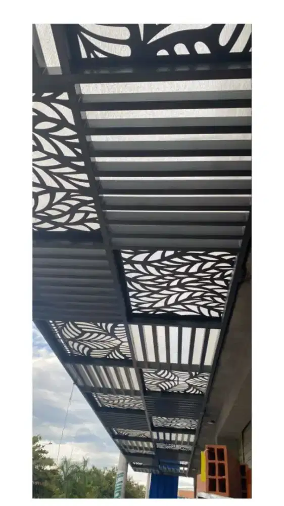 Kanopi alderon besi holo tralis minimalis oium