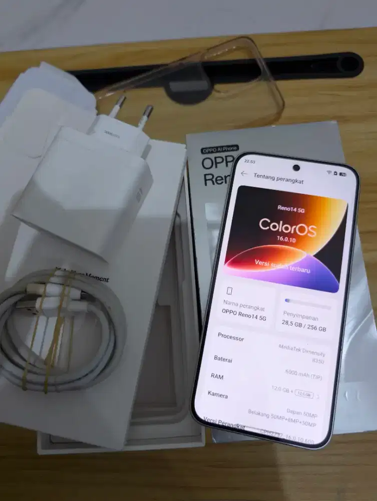 Oppo reno 14 5G 12/256 normal belum servis BU