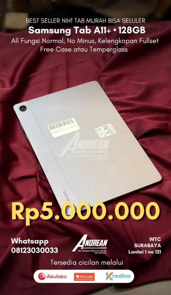 Second Samsung Tab A11+ 5G 6/ 128 gb
