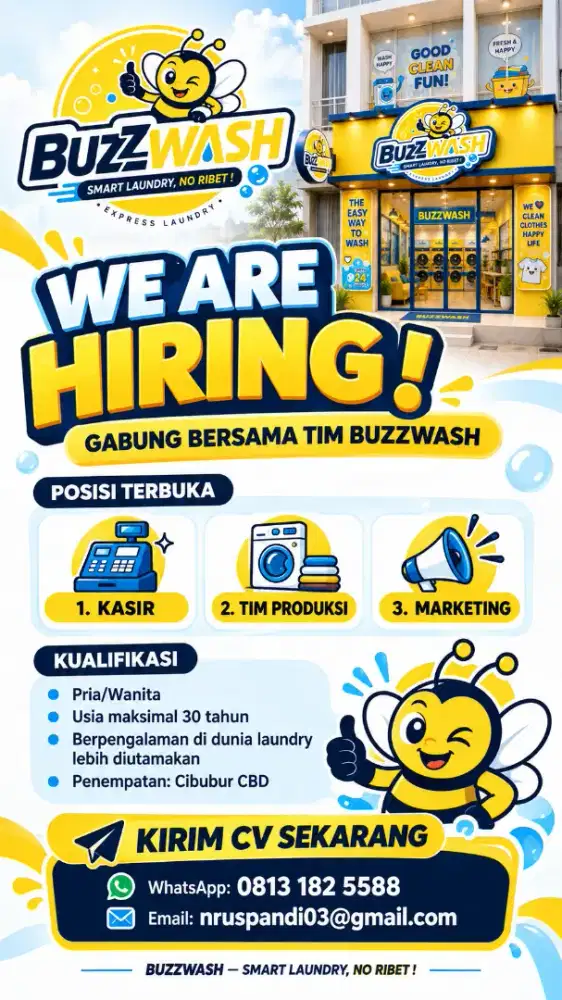 Lowongan Kasir, Operation, dan Marketing