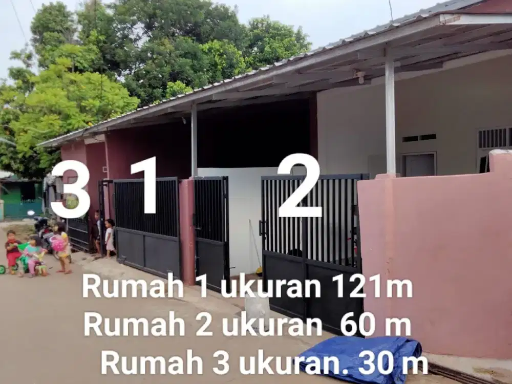 3 rumah second Murah di PONDOK GEDE dekat tol Jatiwarna jalan 2 mobil