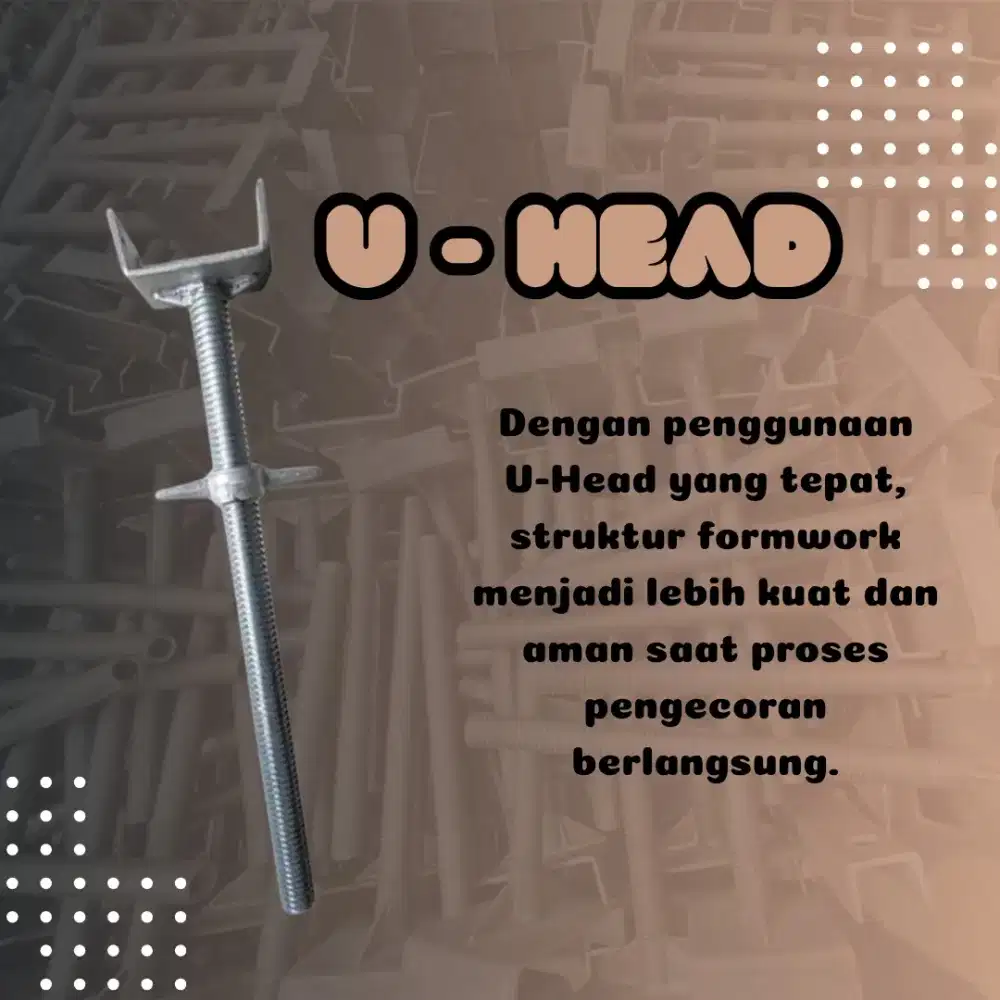 U head penopang cor scaffolding