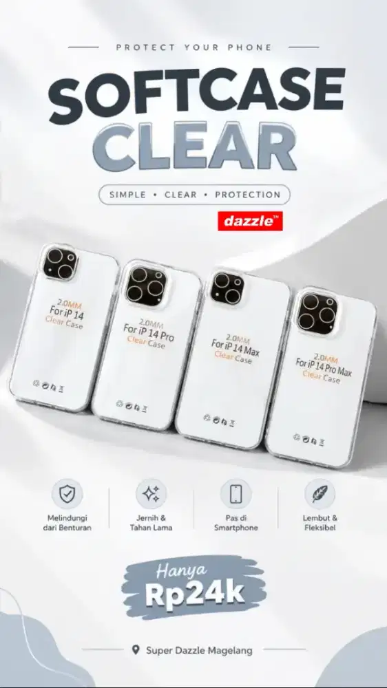 Softcase Clear Iphone & Android