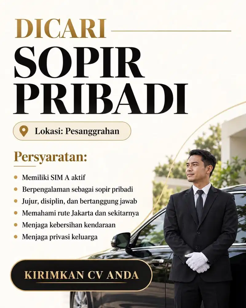 DIBUTUHKAN SEGERA DRIVER