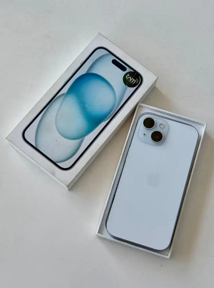 Iphone 15 128gb Blue IBOX GARANSI JANUARI 2027 LIKE NEW Malang Batu