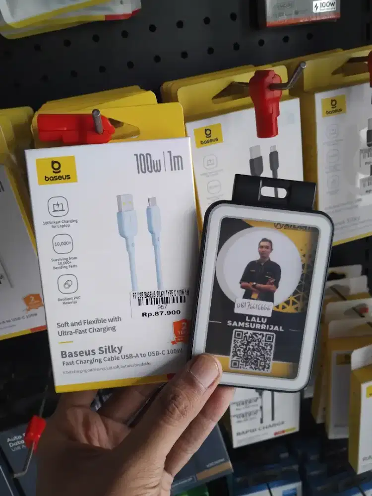 USB BASEUS SILKY TYPE-C 100W 1M|ATLANTIS DAHSYAT