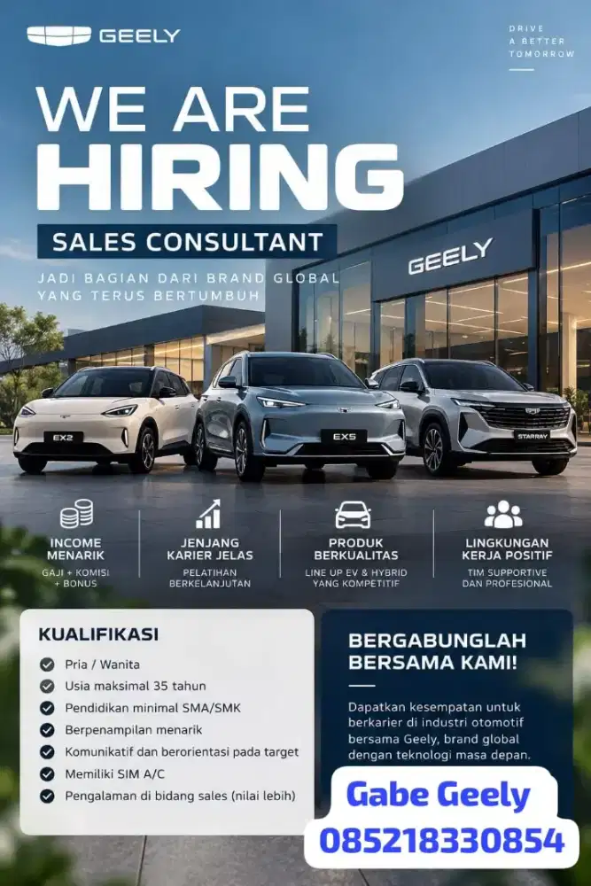 Lowongan Sales Consultant