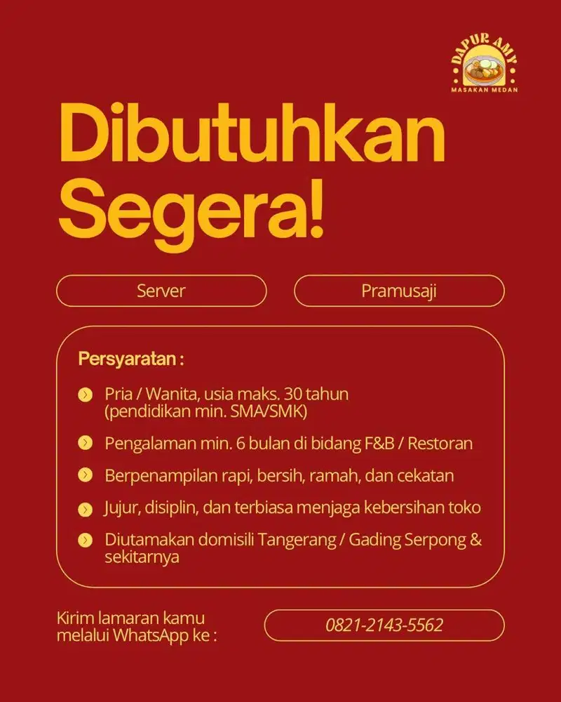 Loker Server/Pramusaji
