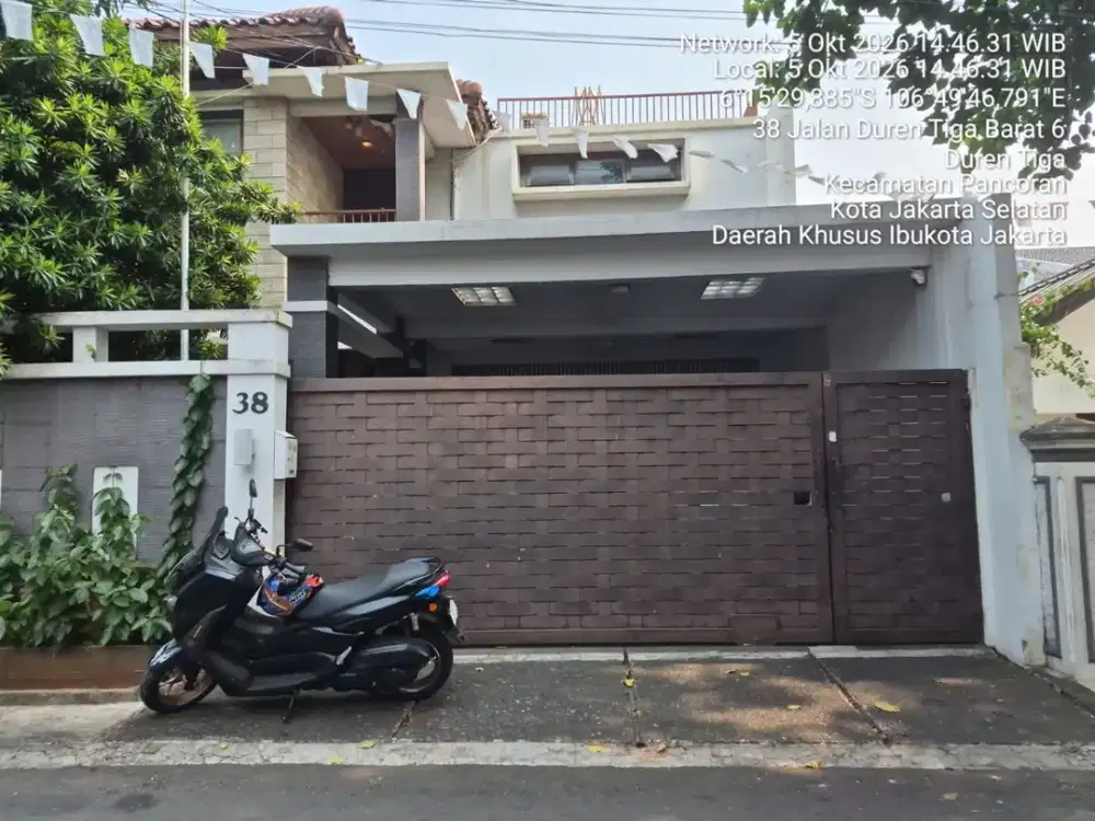Di Jual Lelang Rumah 2 Lantai di Jl. Duren Tiga Barat , Kelurahan Duren Tiga, Kecamatan Pancoran, Kota Administarsi Jakarta Selatan,