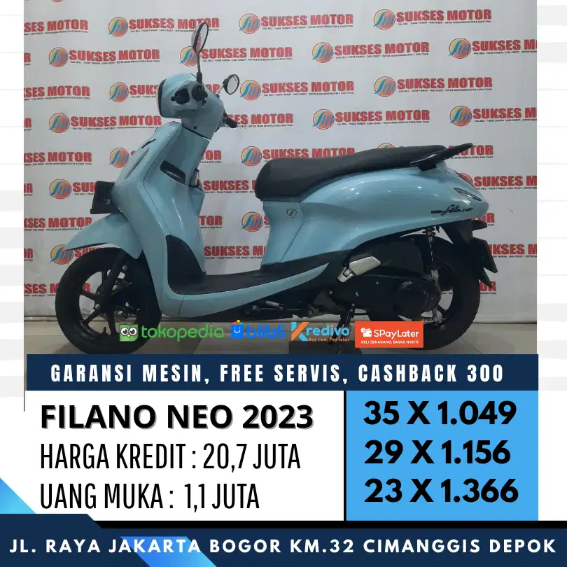 FILANO NEO 2023 MULUS CASH KREDIT PAYMENT VIA CC/PAYLATER BISA