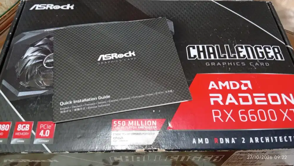VGA Card ASROCK AMD RADEON RX 6600 XT