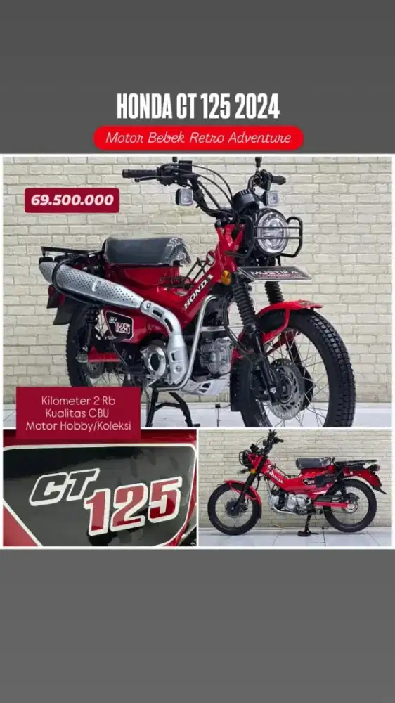 UNIT SIMPANAN‼️ HONDA CT 125 PMK 2025 SUPER MULUS ODO BARU 2000 KM
