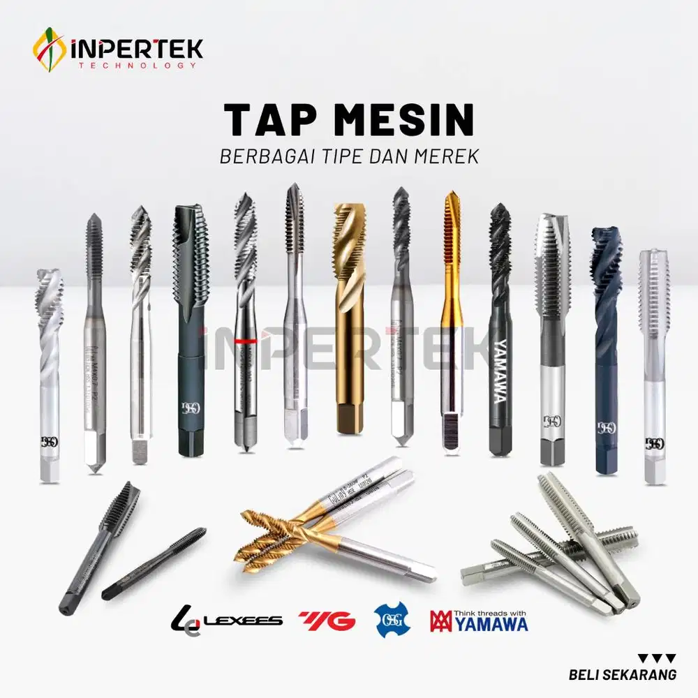 Tap Mesin Mata Tap HSS Spiral dan Berbagai Tipe untuk Pembuatan Ulir