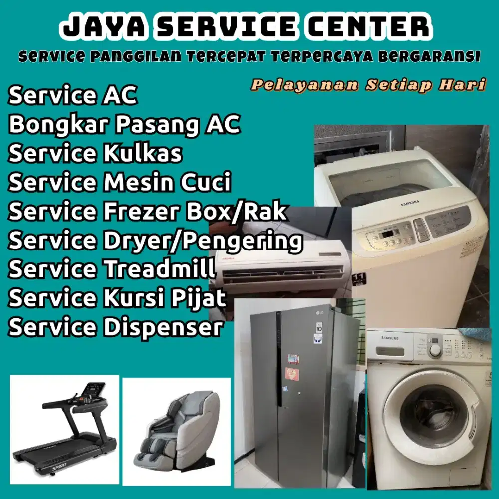 Service Mesin Cuci Kulkas Dispenser Bongkar Pasang Servis AC Treadmill