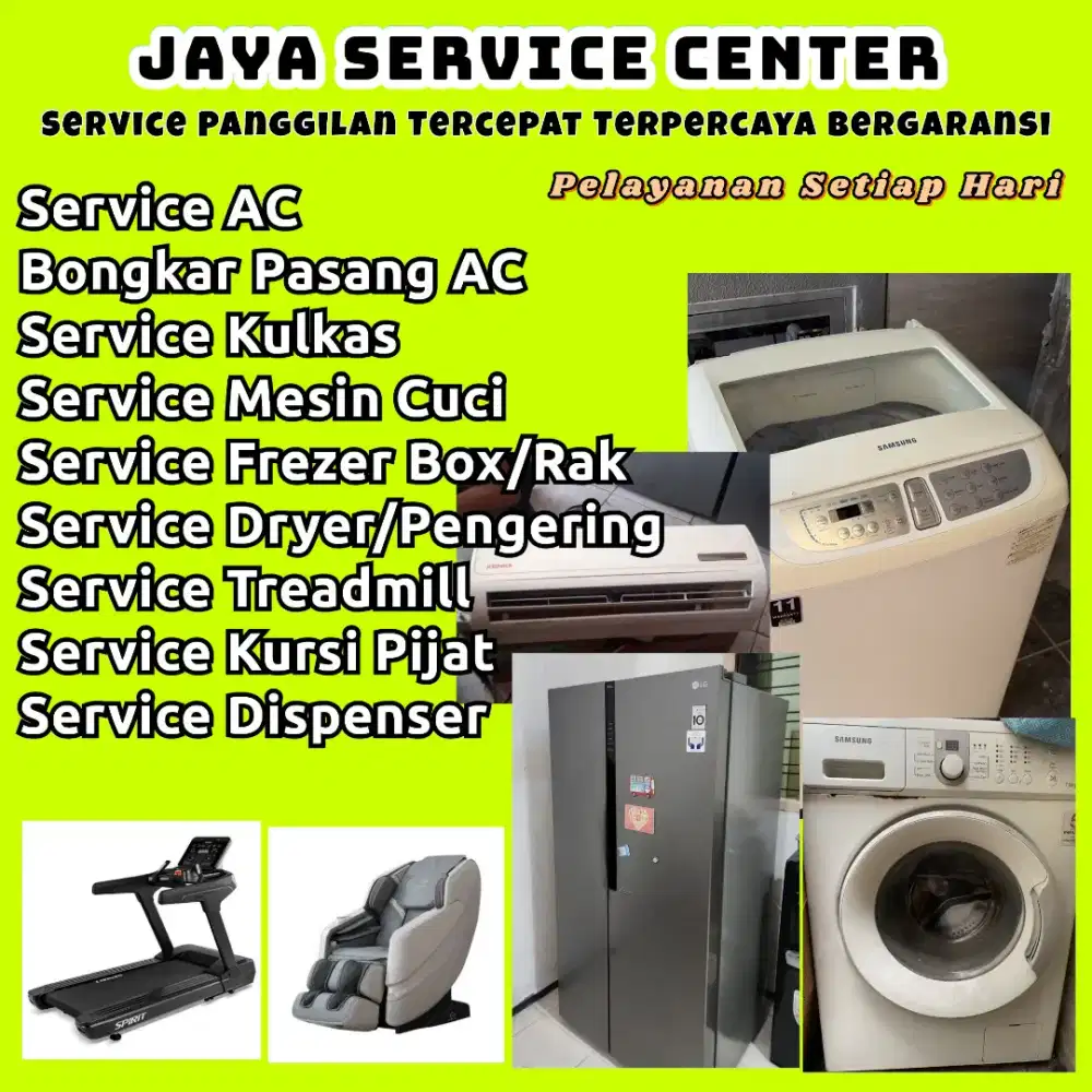 Service Kulkas Mesin Cuci Treadmill Bongkar Pasang Servis AC Dispenser