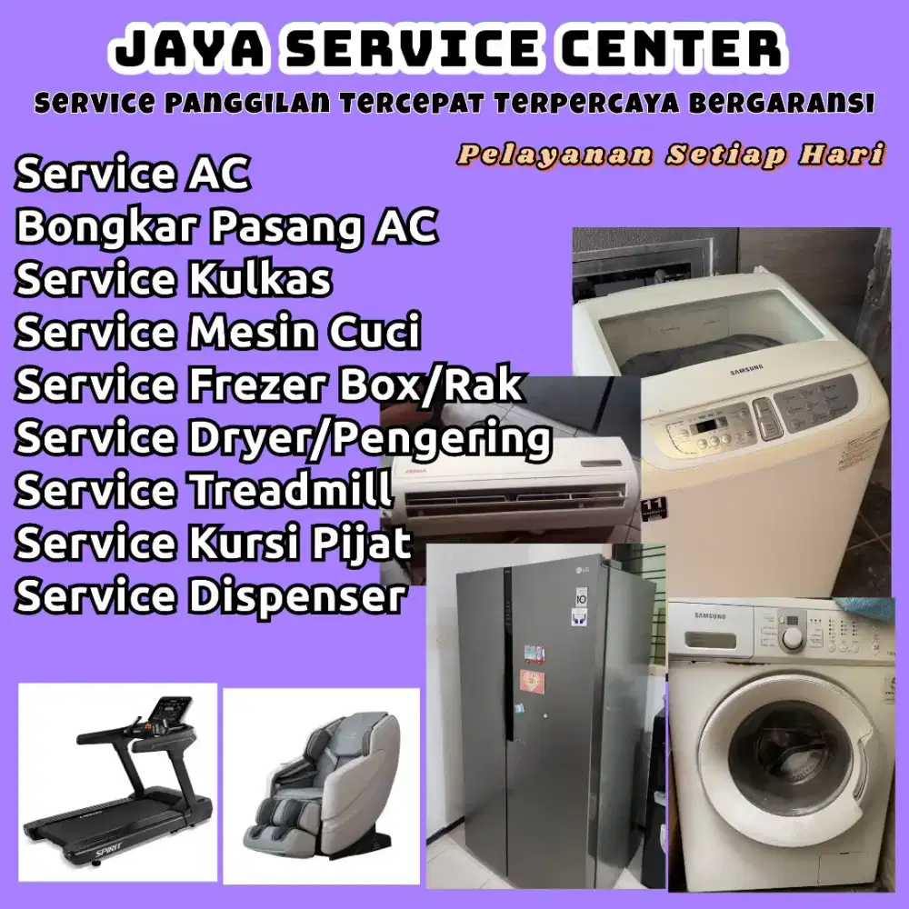 Service Mesin Cuci Kulkas Dispenser Bongkar Pasang Servis AC Treadmill