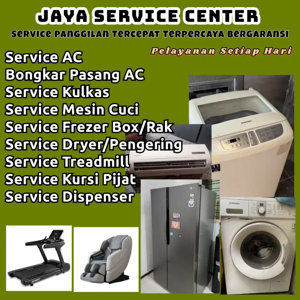 Service AC Bongkar Pasang AC Servis Mesin Cuci Kulkas Frezer Treadmill
