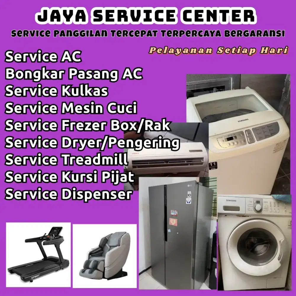 Service Mesin Cuci Kulkas Dispenser Bongkar Pasang Servis AC Treadmill