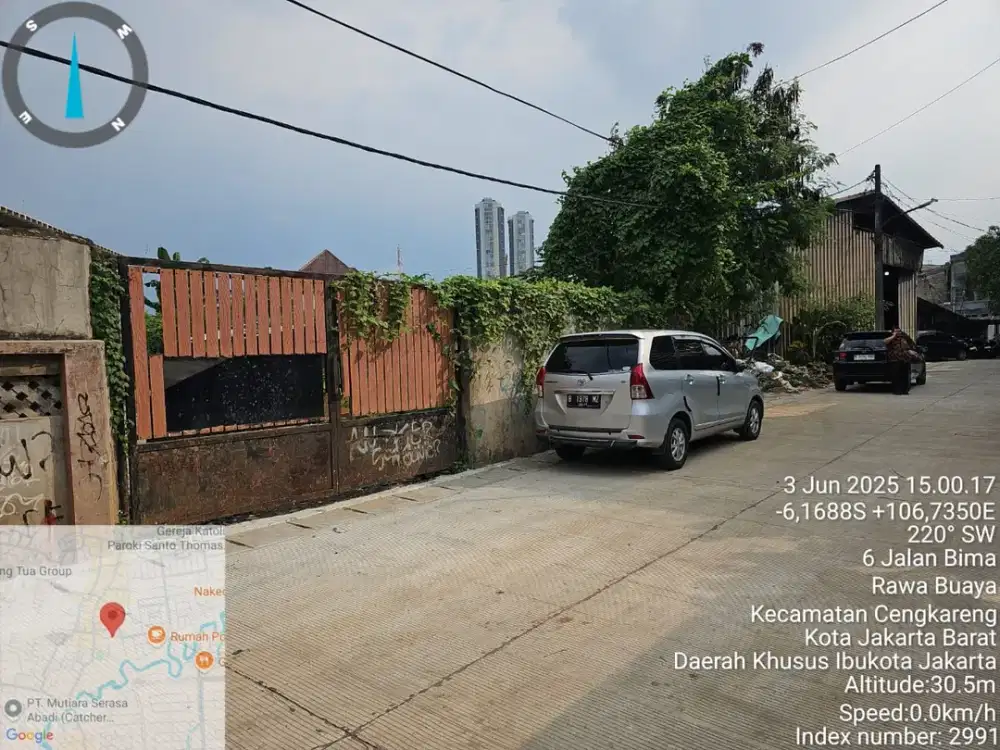 Di Jual Tanah Luas 1704 M2 di Jalan Bima Kelurahan Rawa Buaya Kecamatan Cengkareng Kota Jakarta Barat