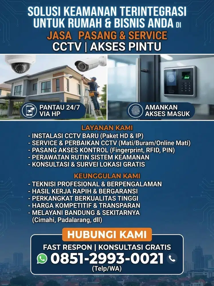 Jasa pasang & service cctv & akses control.