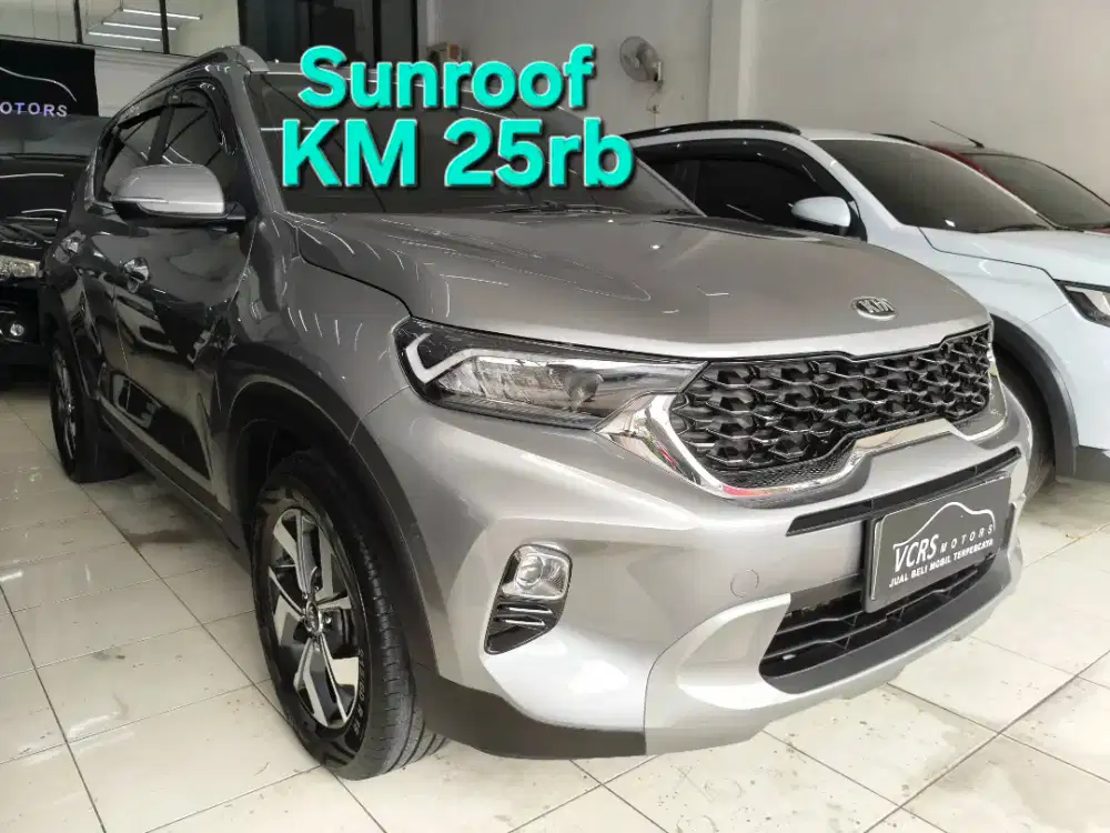 Kia sonet sunroof KM25rb 2021 sonnet silver record KIA suv L surabaya