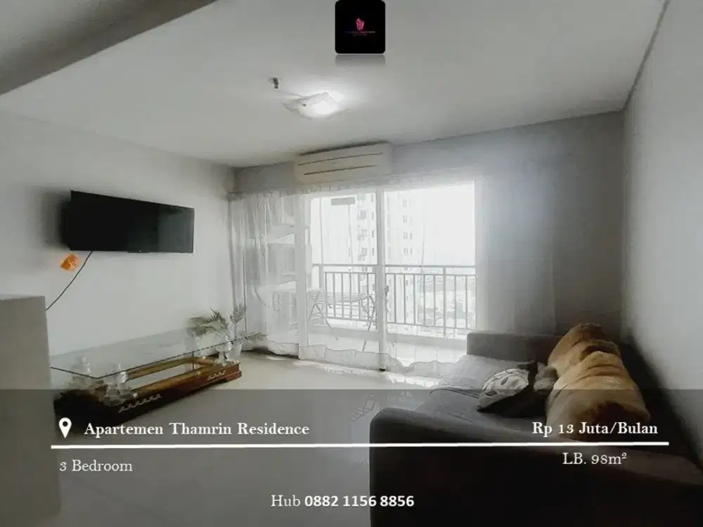 Disewakan Apartement Thamrin Residence High Floor 3BR Full Furnished