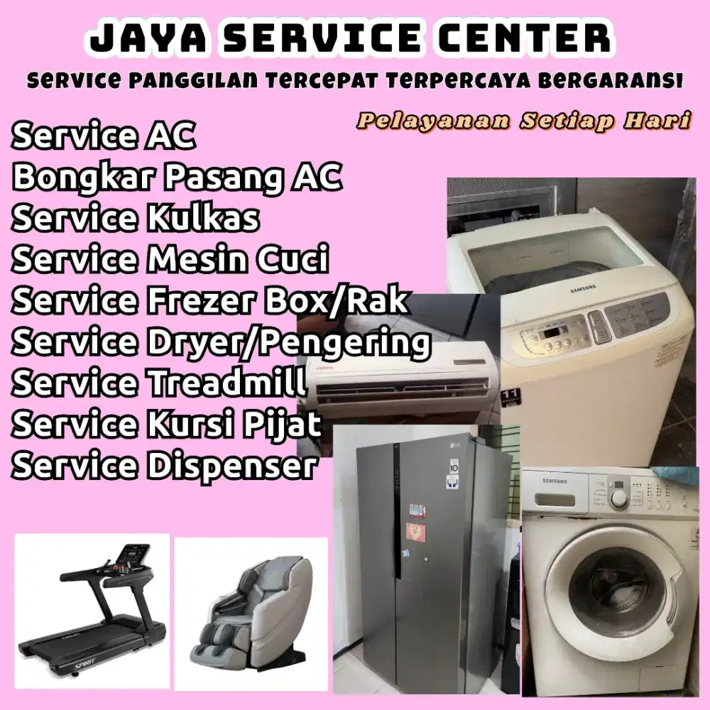 Service Kulkas Mesin Cuci Bongkar Pasang Servis AC Treadmill Dispenser