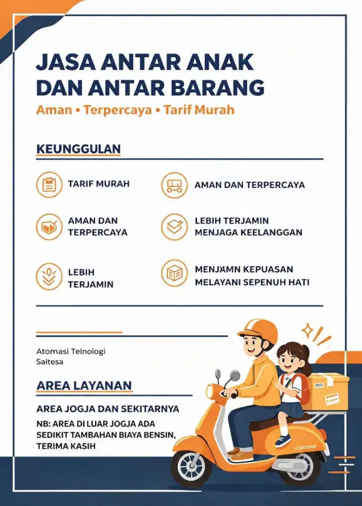 Jasa antar Anak sekolah dan barang