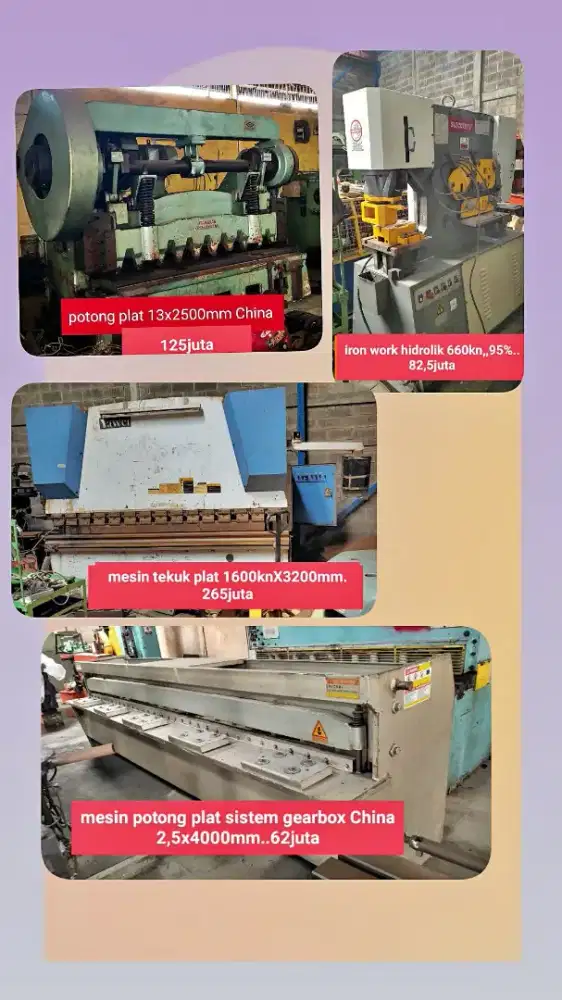 Mesin bengkel logam+ lapak