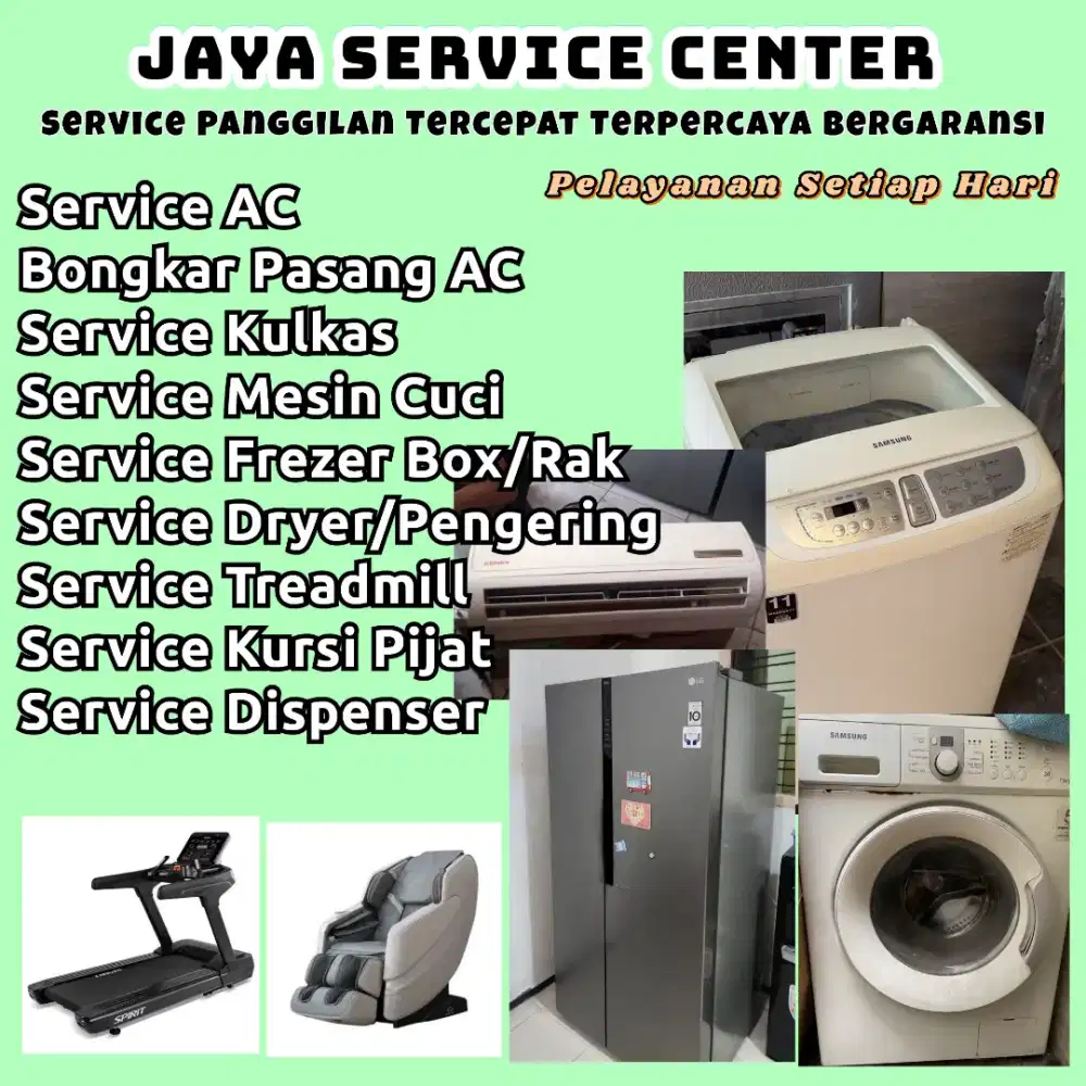 Service Kulkas Mesin Cuci Bongkar Pasang Servis AC Treadmill Dispenser