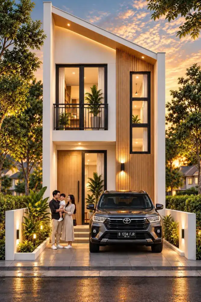 Rumah baru lantai 2 sewa 25 tahun di Jl Padang Kartika Kerobokan Bali