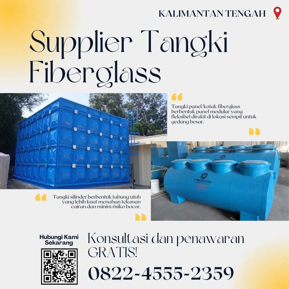 angki Fiberglass FRP-Panel Tank, Roof & Ground Tank Seruyan
