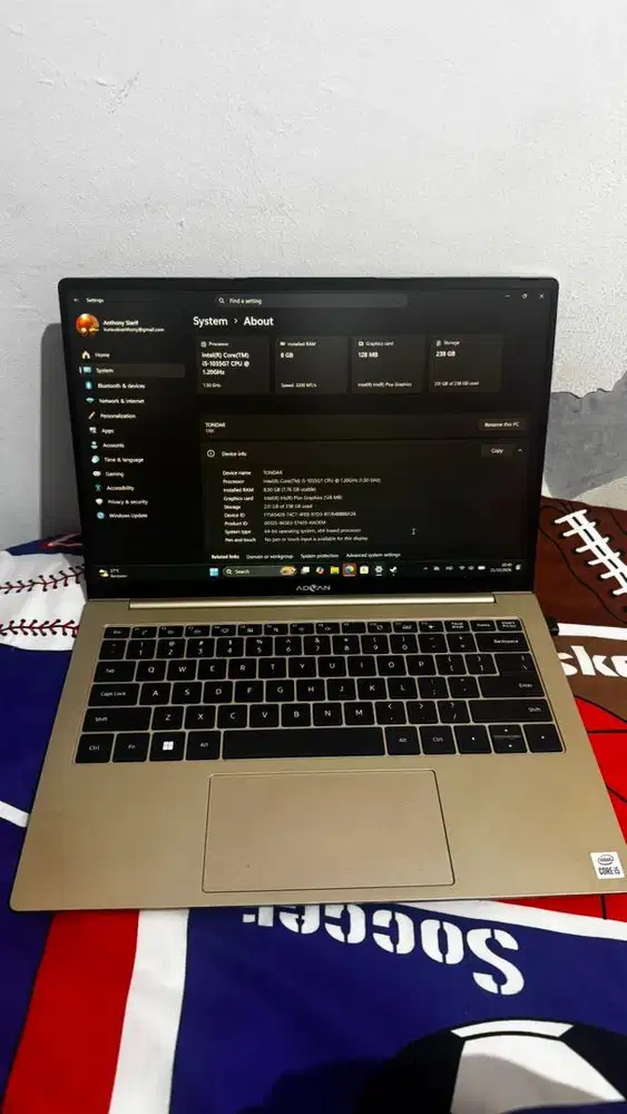Advan Workpro i5 8GB RAM 256GB SSD