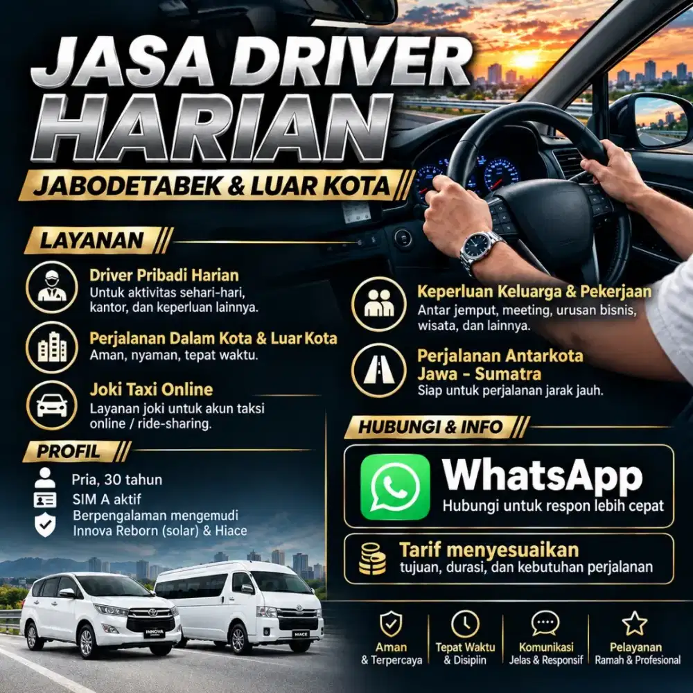 JASA DRIVER HARIAN