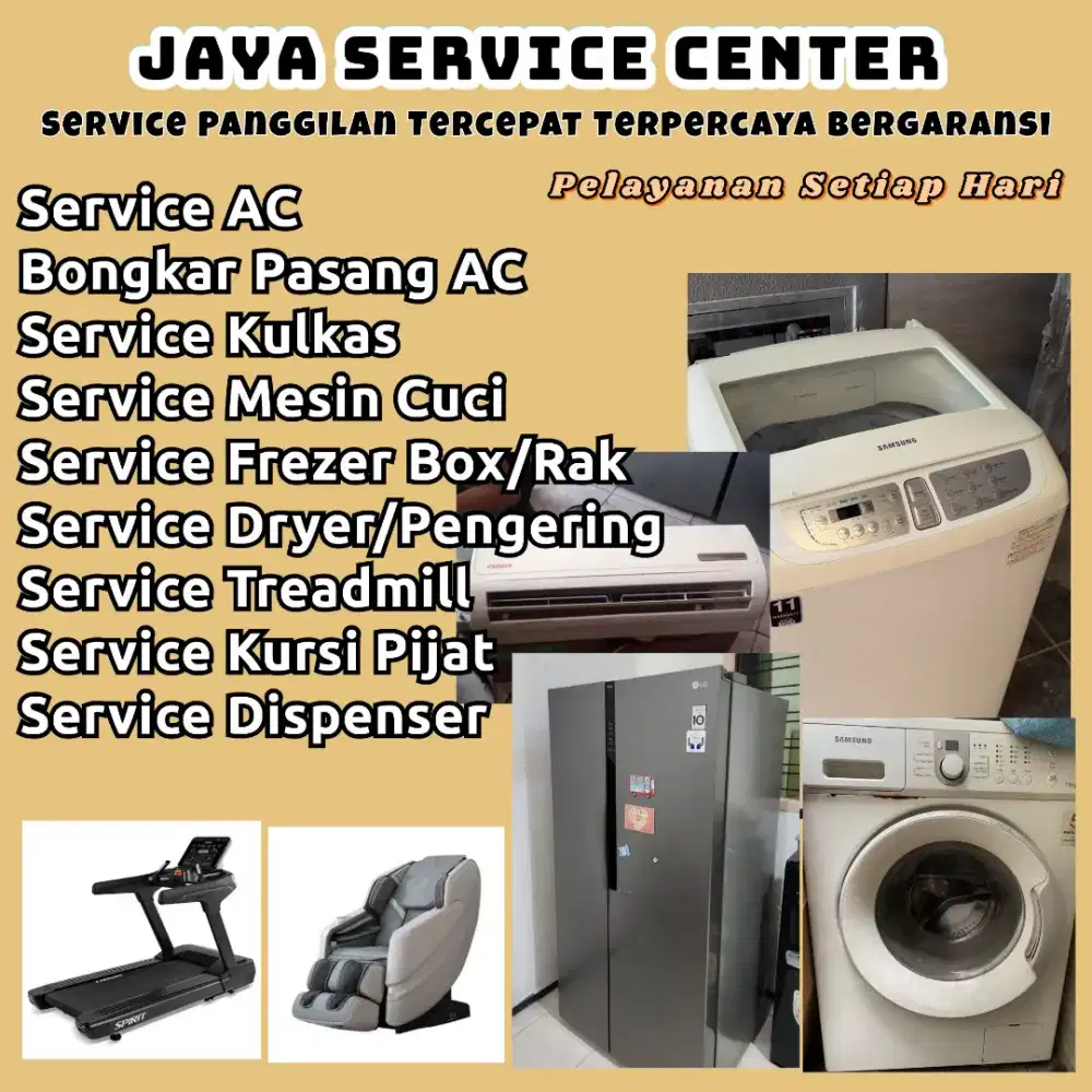 Service Kulkas Frezer Bongkar Pasang AC Servis AC Mesin Cuci Dispenser
