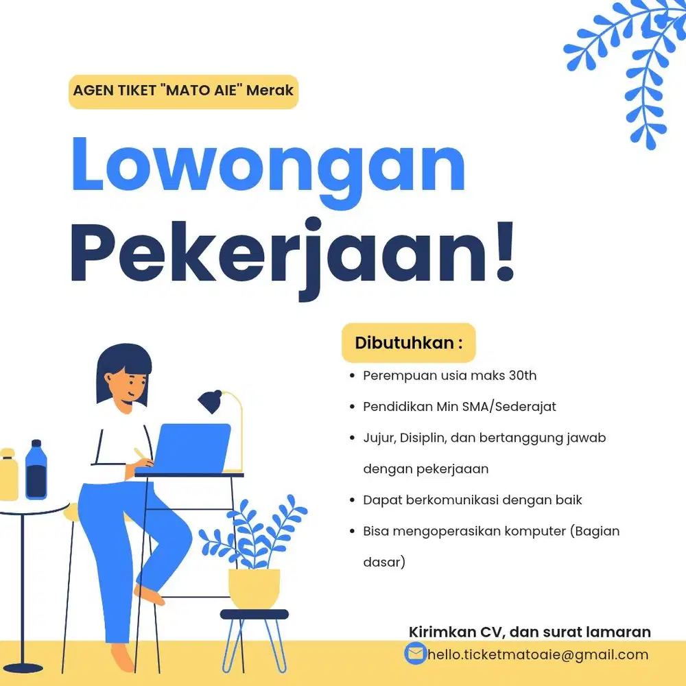 LOWONGAN KERJA AGEN TIKET KAPAL MERAK
