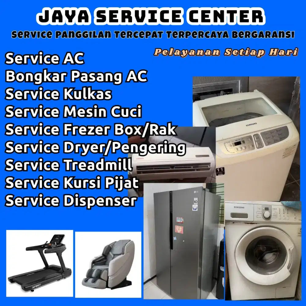 Service Treadmill Dispenser Bongkar Pasang Servis AC Kulkas Mesin Cuci
