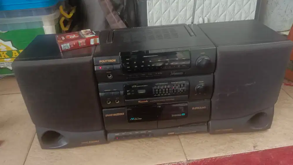 Tape compo POLYTRON gb822k grand bazzoke masih bagus suara bass mantap