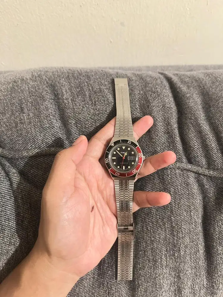 Jual Jam Tangan Timex m79 Automatic Red Black Dial