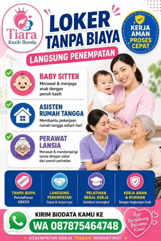 Banyak Loker Baby Sitter ART & Perawat Lansia Terpercaya Terakreditasi
