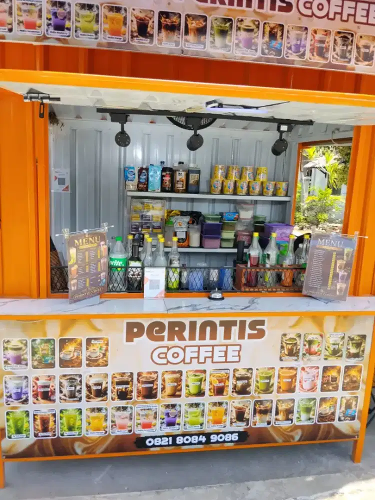 Kontainer atau gerobak jualan minuman