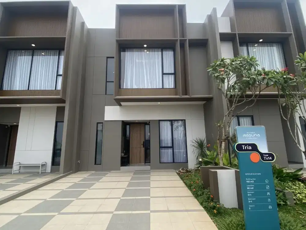 Tria RYIL Sutera Rasuna, Tiga Kamar dan Carport Dua Mobil