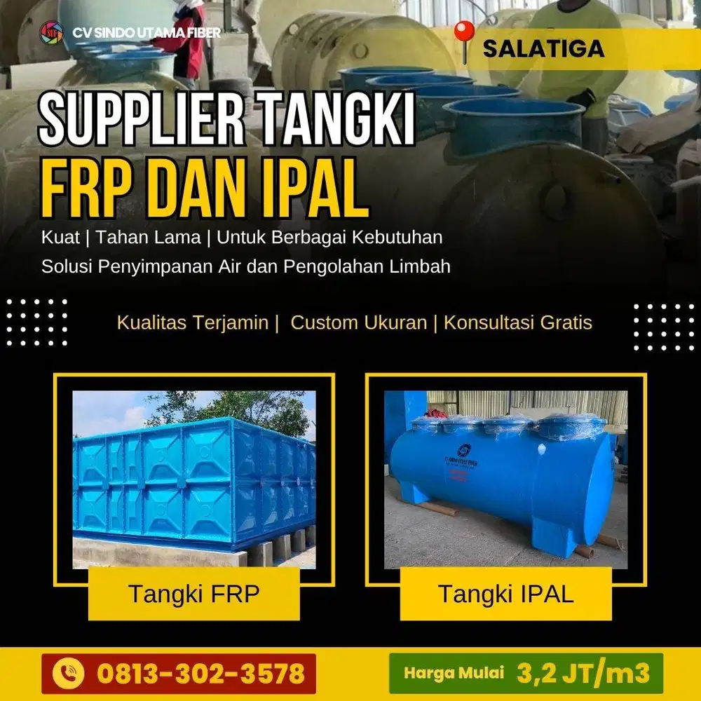Penyedia Tangki Panel Air dan IPAL untuk Proyek Salatiga Unggulan